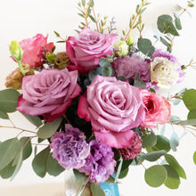 Load image into Gallery viewer, Vase + Violet Hill Rose Bouquet (Large)